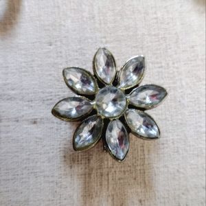 Flower Costume Jewelry Up-Cycled Brooch